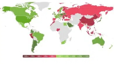 El mapa muestra cómo COVID-19 está teniendo un gran impacto en el comercio electrónico