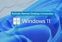 The Windows 11 logo with a subheading that reads Activate remote desktop connection.