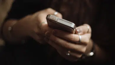 A person using a phone.