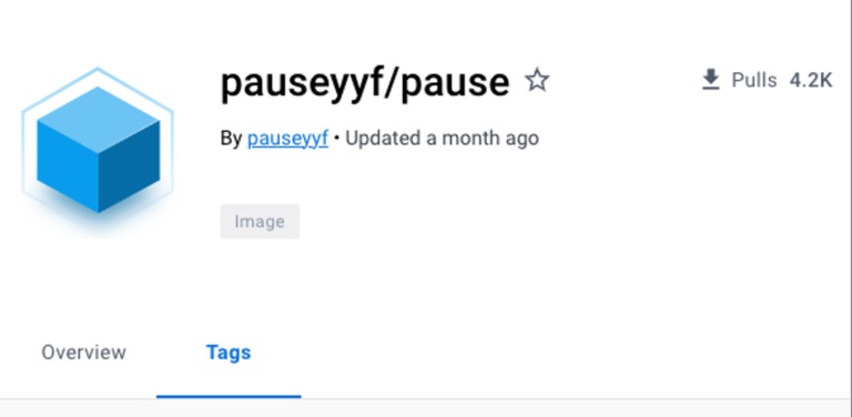 pauseyyf/pause image, el conteo de extracción muestra 4.2K.