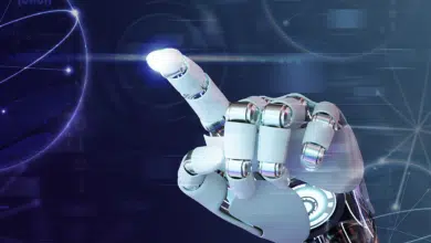 A robot arm representing AI reaching out.