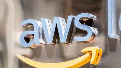 Close up of AWS sign at their offices in SOMA district.