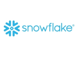 Logotipo de copo de nieve azul sobre fondo blanco