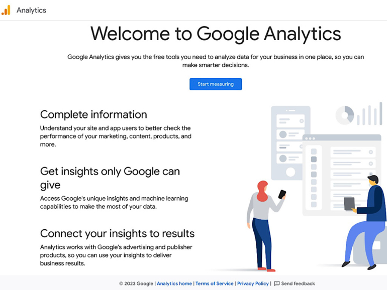 Captura de pantalla de Google Analytics.